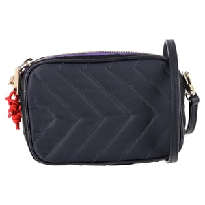 Sandro Chevron gewatteerde heuptas in marineblauw polyamide