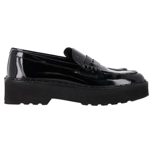 Tod's platform loafers in zwart lakleer