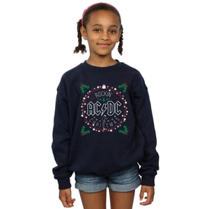 AC/DC Meisjes Kerstmis Cirkel Sweatshirt (Marineblauw)