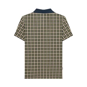 Lambretta Heren AW25 Geruit Poloshirt (Marine)