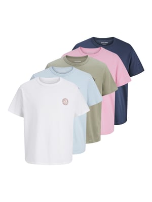 Jack & Jones Mens 5 Pack T Shirts Cotton