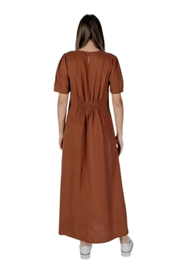 V-hals Korte Mouw Maxi Jurk