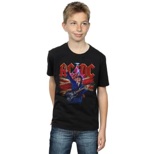 AC/DC Jongens Angus Union Flag Lightning T-Shirt (Zwart)