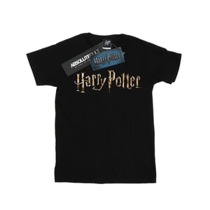 Harry Potter Katoenen T-shirt met logo voor meisjes (Zwart)