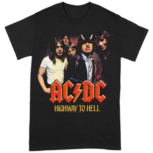 AC/DC Unisex T-shirt Highway To Hell voor volwassenen (Zwart/Rood)