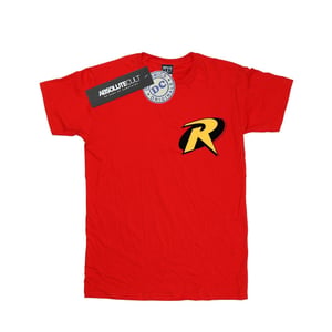 DC Comics Mens Batman Robin Logo T-Shirt (Red)