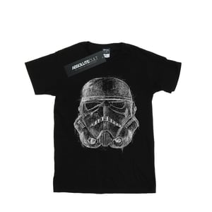 Star Wars Jongens Stormtrooper Krabbel Helm T-Shirt (Zwart)