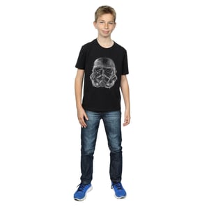 Star Wars Jongens Stormtrooper Krabbel Helm T-Shirt (Zwart)