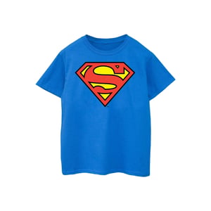 DC Comics Womens/Ladies Superman Logo Boyfriend Fit Cotton Boyfriend T-Shirt (Royal Blue)