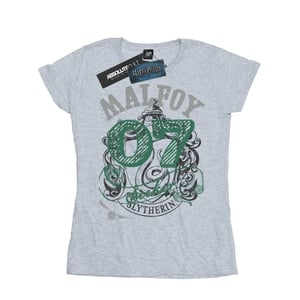 Harry Potter Dames/Dames Malfoy Slytherin Katoenen T-Shirt (Sportgrijs)
