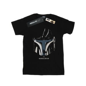 Star Wars Jongens The Mandalorian Helm Silhouet T-Shirt (Zwart)