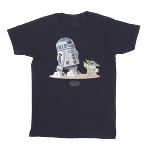 Star Wars Jongens The Mandalorian R2D2 en Grogu T-Shirt (Marineblauw)