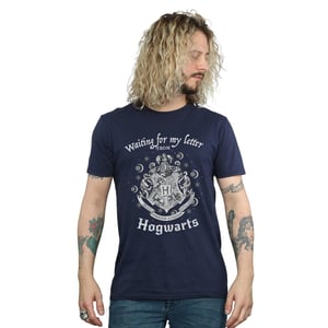 Harry Potter Heren Hogwarts Wachten Op Mijn Brief T-Shirt (Marineblauw)
