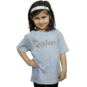 Harry Potter Katoenen T-shirt met logo voor meisjes (Sportgrijs)