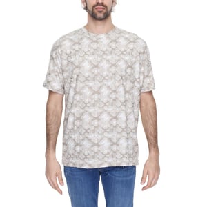 Beige Texturerad T-shirt Modell An13368100127ro