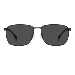 Hugo Boss Rechthoekige zonnebril heren (Donker Ruthenium/Grijs)