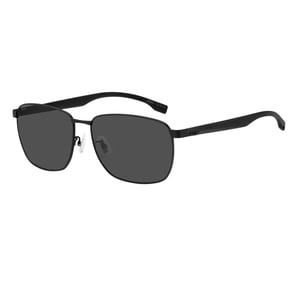 Hugo Boss Rechthoekige zonnebril heren (Donker Ruthenium/Grijs)
