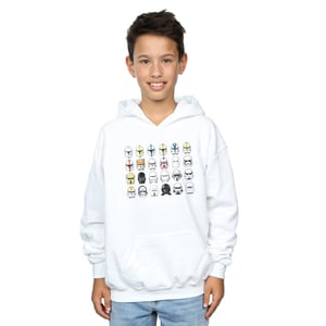 Star Wars Jongens Trooper Helmen Hoodie (Wit)