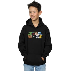 Star Wars Jongens Karakter Logo Hoodie (Zwart)