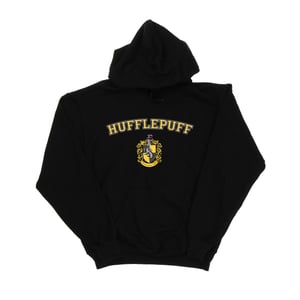 Harry Potter Hufflepuff Crest-hoodie för flickor (Svart)