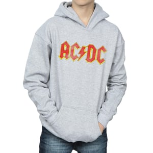 AC/DC Hoodie met verkleurd logo voor jongens (Sportgrijs)