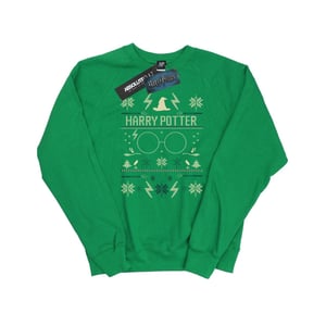 Harry Potter Dames/Dames Sweatshirt met Kerstpatroon (Iers Groen)