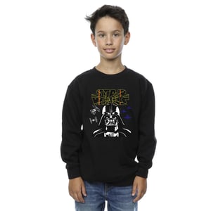 Star Wars Jongens Darth Vader Comp Logo Sweatshirt (Zwart)