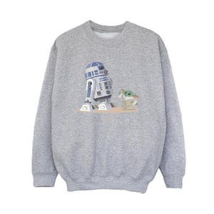 Star Wars Jongens The Mandalorian R2D2 en Grogu Sweatshirt (Sportgrijs)