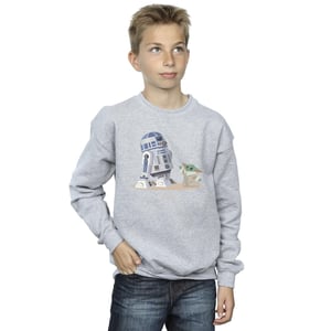 Star Wars Jongens The Mandalorian R2D2 en Grogu Sweatshirt (Sportgrijs)