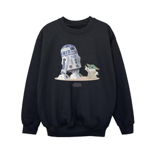 Star Wars Jongens The Mandalorian R2D2 en Grogu Sweatshirt (Zwart)