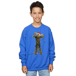 Star Wars Jongens Chewbacca Kerstverlichting Sweatshirt (Koningsblauw)