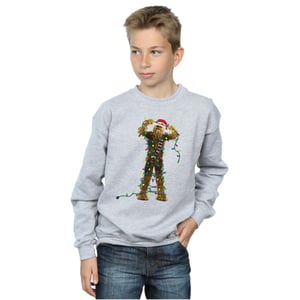 Star Wars Jongens Chewbacca Kerstverlichting Sweatshirt (Sportgrijs)