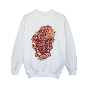 Harry Potter Jongens Gryffindor Schets Crest Sweatshirt (Wit)