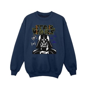 Star Wars Meisjes Darth Vader Comp Logo Sweatshirt (Marineblauw)