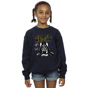 Star Wars Meisjes Darth Vader Comp Logo Sweatshirt (Marineblauw)