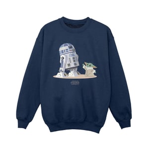 Star Wars Jongens The Mandalorian R2D2 en Grogu Sweatshirt (Marineblauw)