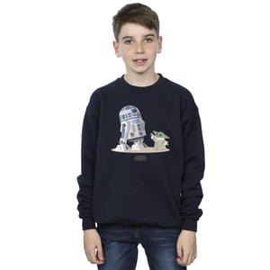 Star Wars Jongens The Mandalorian R2D2 en Grogu Sweatshirt (Marineblauw)
