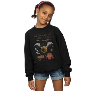 Harry Potter Meisjes All I Want For Christmas Sweatshirt (Zwart)