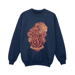 Harry Potter Jongens Gryffindor Schets Crest Sweatshirt (Marineblauw)