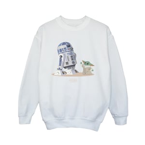 Star Wars Jongens The Mandalorian R2D2 en Grogu Sweatshirt (Wit)