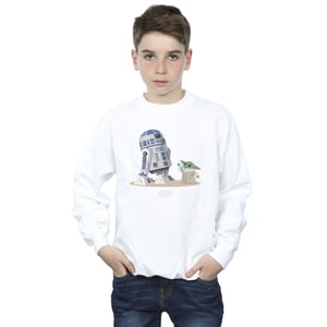 Star Wars Jongens The Mandalorian R2D2 en Grogu Sweatshirt (Wit)