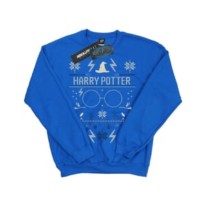 Harry Potter Sweatshirt met kerstpatroon voor jongens (Koningsblauw)