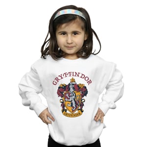 Harry Potter Meisjes Gryffindor Katoenen Sweatshirt (Wit)