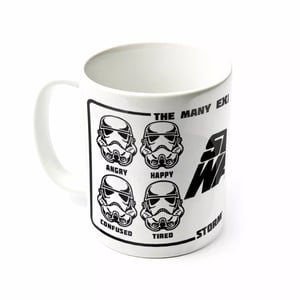 Star Wars Uitdrukkingen van een Stormtrooper mok (Wit/zwart)