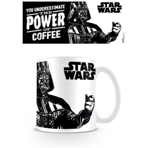 Star Wars De kracht van koffie mok (Wit/zwart)