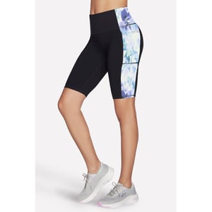 Skechers Performance GoWalk Seascape Floral 10' Fietsbroek Nylon Dames Paarse Sportshorts