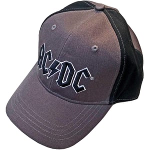 AC/DC Unisex Volwassen Baseballpet met Tweekleurig Logo (Houtskool Grijs/Zwart)