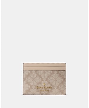 Spade Flower Small Slim Card Holder