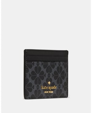 Spade Flower Small Slim Card Holder