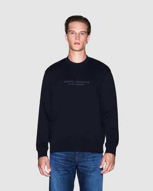 Crewneck Sweatshirt in Donkerblauw
